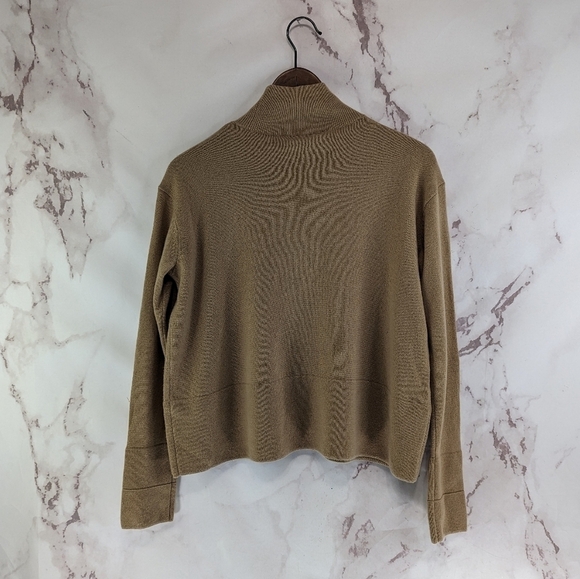 Everlane Sweater Women XS Brown Cashmere Square Turtleneck Camel Tawny T… - Picture 6 of 12